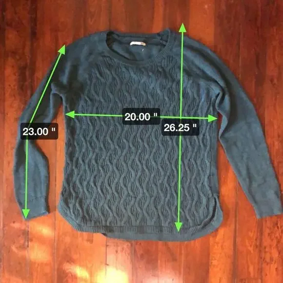 Sonoma Forest Green Long Sleeve Sweater - Size L - Picture 2 of 5